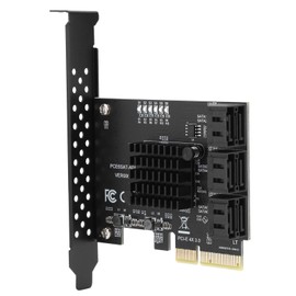 Tbest Asmedia Asm1166,N100 Motherboard Asm1166 Pcie,Asm1166 6 Port,Pcie Sata Expansion Card,Internal Components,Expansion Card Pcie to 6Port Sata3.0 Hard Disk 6G Pcie3.0 Gen3 4X Interface Hub Adapter