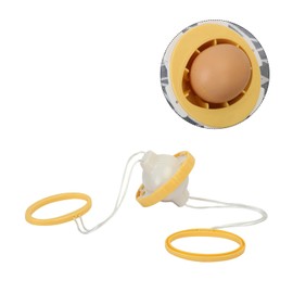 YongXiangPeng Golden Egg Maker, ABS Plastic Wind Bell Egg Rotator, Multifunctional Hand Pull Type Throw Egg Scrambler for Mixing Egg Yolk and Egg White, Egg Scrambler Tool
