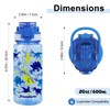 wooshwa Kids Water Bottle for School, 20 Oz Plastic Water