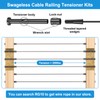 RailinGo 20Pack 1/8" Swageless Cable Railing Tensioners, Black Cable Railing