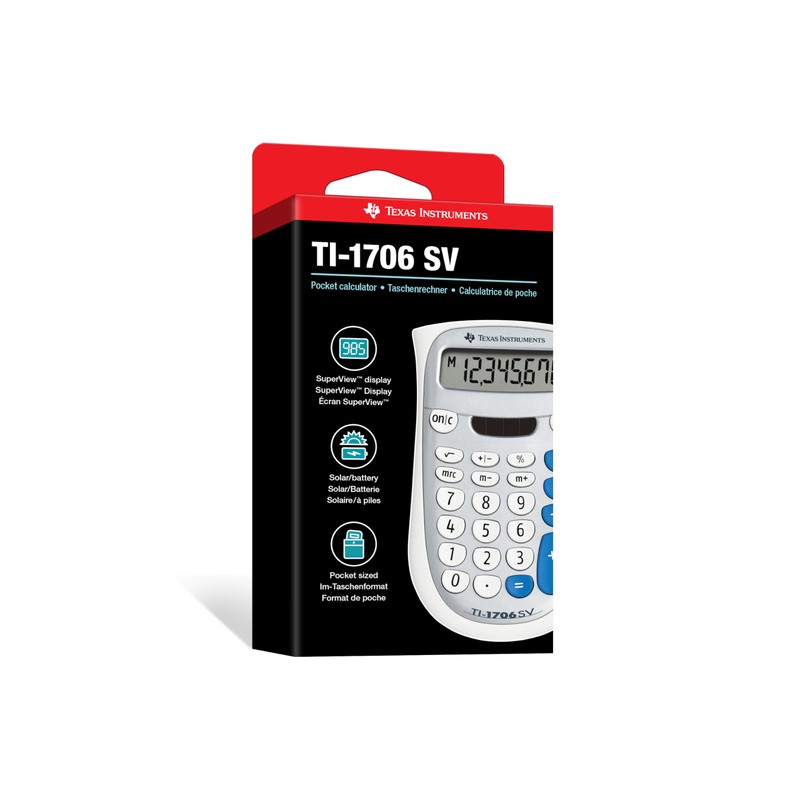 Texas Instruments TI-1706 SV Standard Function Calculator