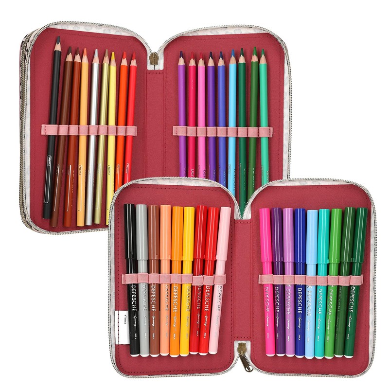 Depesche 13640 TOPModel LEOHEART with Bows Filled 3-Compartment Pencil Case