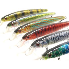 wLure Minnow Crankbait for Bass Fishing Bass Lure Jerkbait Fishing Lure (HM774KB, with Tackle Box)