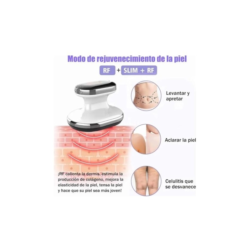 Dispositivo Radiofrecuencia de Rejuvenecimiento Corporal, Modo EMS y RF Anticelulítico