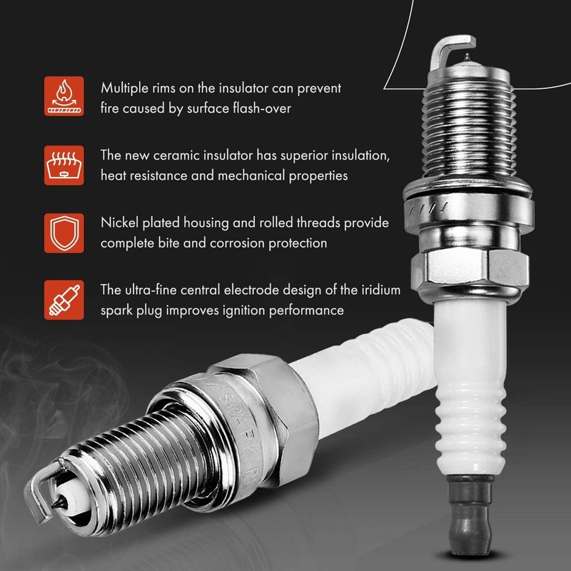 A-Premium Ignition Coils and Spark Plugs Kits (3-pin) Compatible with