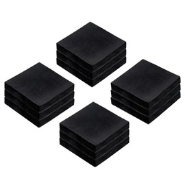 sourcing map 12pcs Rubber Anti-Vibration Pads Hard Pad, 50mm Square Vibration Isolation Mats, 10mm Thickness Non-Slip Rubber Blocks, Anti-Skid Anti Noise for HVAC, Compressor, Air Conditioner