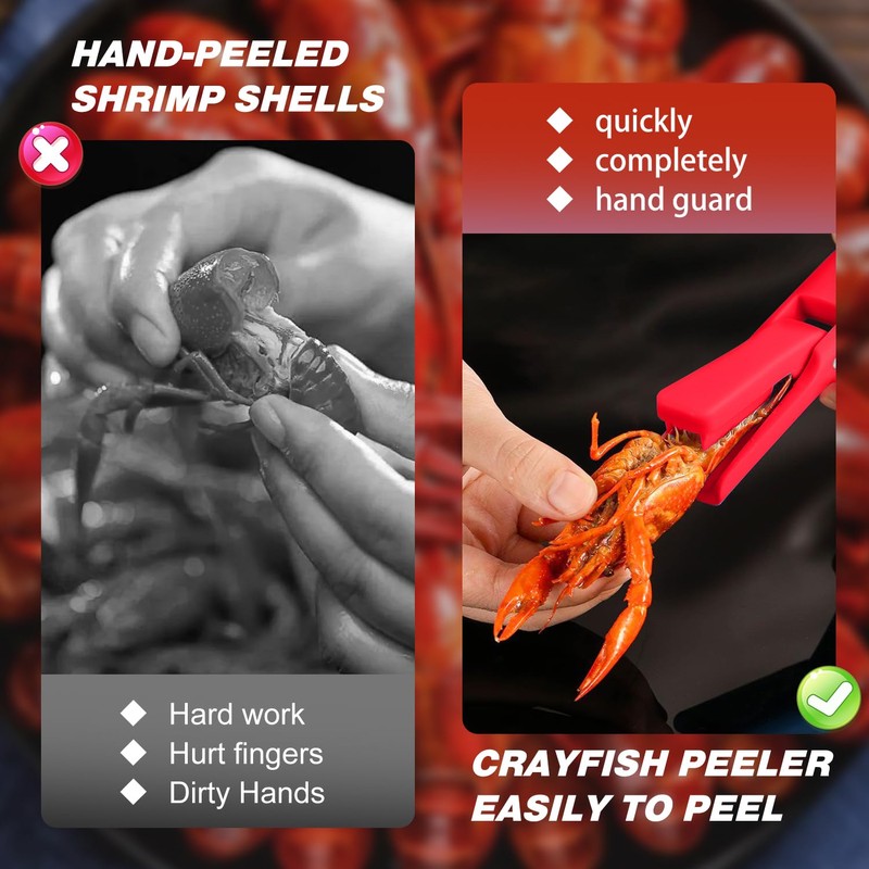 3PCS Crawfish Peeler, Crawfish Shucker,Crawfish Sheller Tool for Peeling Cooked