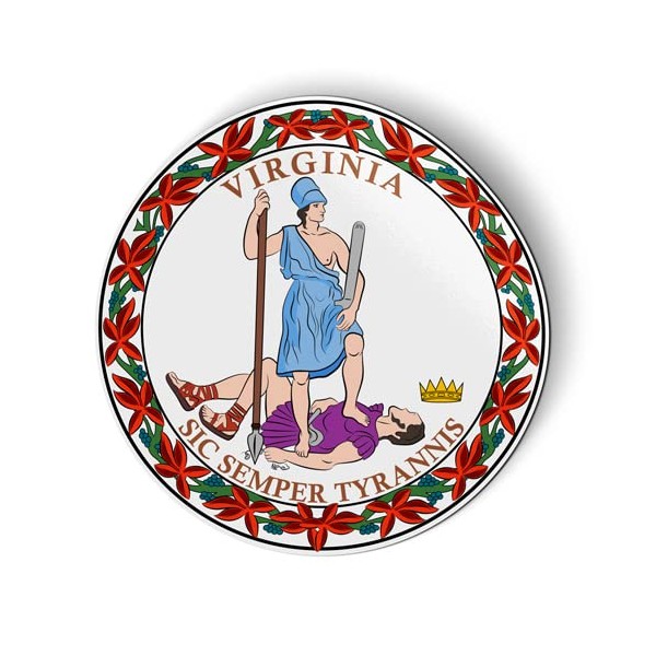 Stickers and Tees Virginia State Seal - Flexible Magnet -
