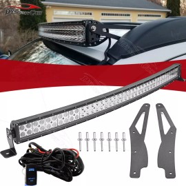 DYSO Fit 13-21 Subaru Crosstrek w/ Rack 42" Curved Light Bar Upper Roof Bracket Kit