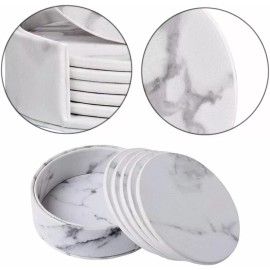 SANBREVE Porta Vasos Tazas Universal Mesa Moda Curpiel Grandes 7pcs