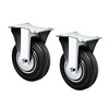 kippen 1600K1 Pair of Industrial Wheels with Fixed Base, Diameter