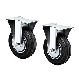 kippen 1600K1 Pair of Industrial Wheels with Fixed Base, Diameter 75 mm