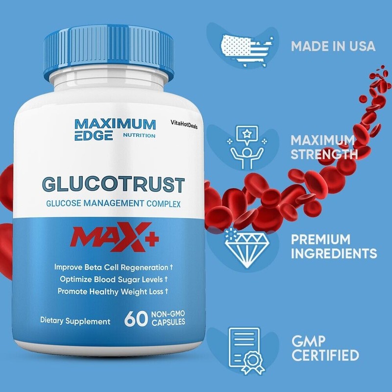 Glucotrust Capsules Max +, Glucotrust Max+ Maximum Edge Supplement (5