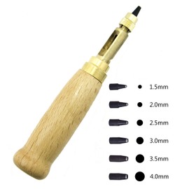 Hand® Premium Japanese 6 Tips Screw Hole Punch - Smooth Mechanism for Effortless Punching