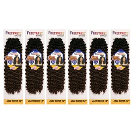 MULTI-PACK DEALS! FreeTress Synthetic Hair Crochet Braids Jazz Water 12" (6-PACK, 530)