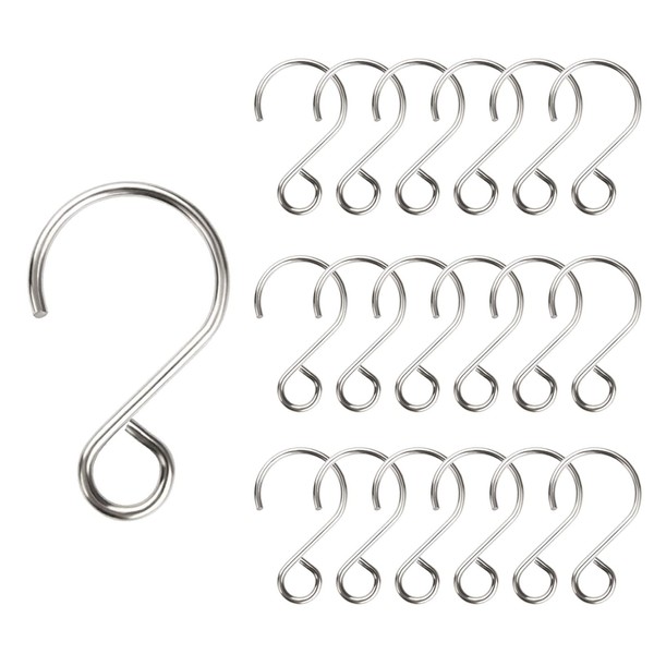 YIEUR Pack of 200 S Shape Mini Hooks Stainless Steel