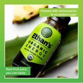ETHANS Organic Pineapple Aloe Energy Shots 6 Pack, 2 FZ