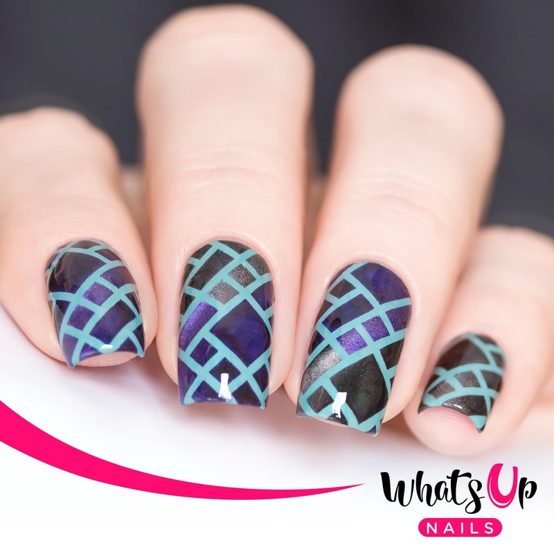 Whats Up Nails - Stained Glass Vinyl Stencils for Nail