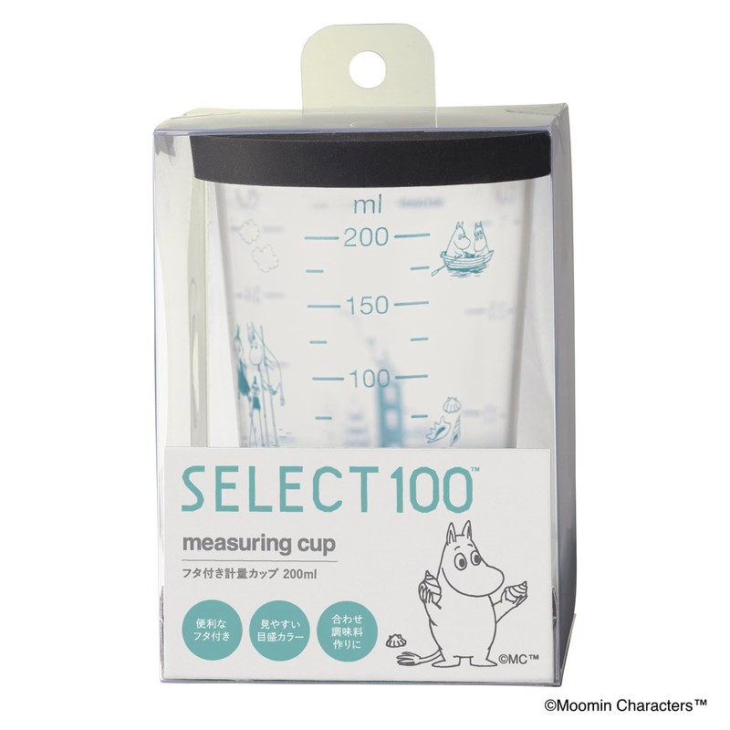 SELECT 100 x Moomin Measuring Cup with Lid, 7.8 fl