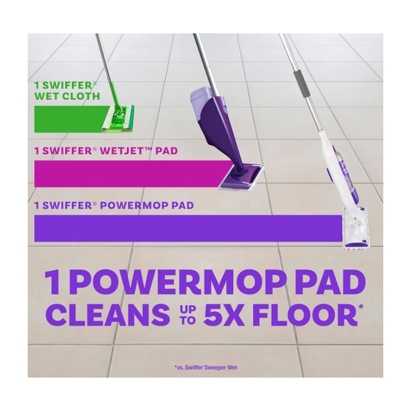 Swiffer PowerMop Kit – Multi-Surface Floor Cleaner with Pads &