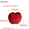 Red Apple-Shaped Ceramic Pot Novelty Succulent Planter Small Flowerpot Air