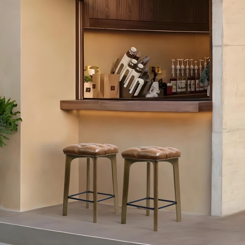 Bar Stools Set of 2, BarEasy 24 inch Counter Height