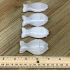 1pc, 45-60g, 2.7"x1.5"x0.9" White Selenite Fish, Handcrafted Crystal @Morocco