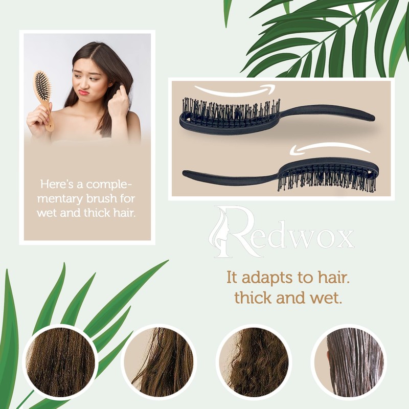 Magic Effortless Brush - Set 1 Boar Bristle and 1
