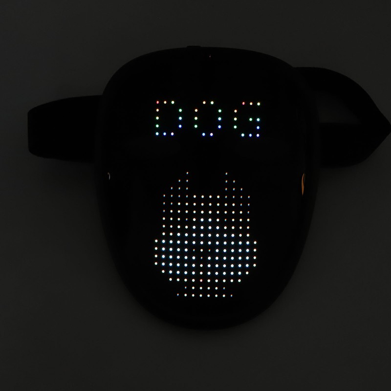 Kids LED Mask with Gesture Sensing USB Rechargeable RGB LED