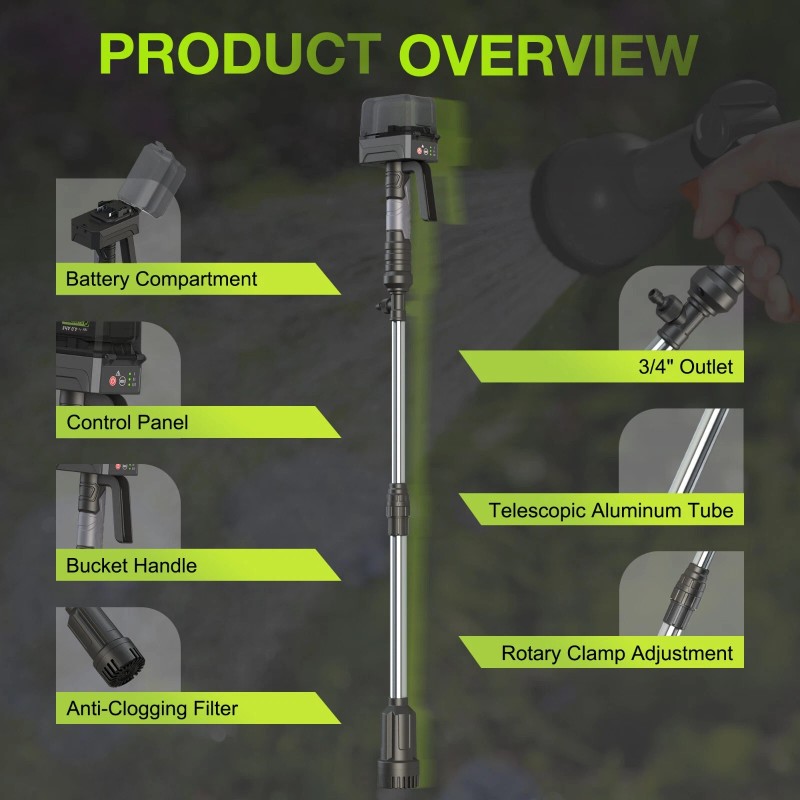 FLUENTPOWER Cordless Stick Water Transfer Pump with Brushless Motor(Tool Only)