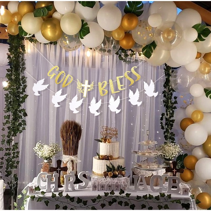 God Bless Decorations - Baptism & First Communion Banners, Garlands