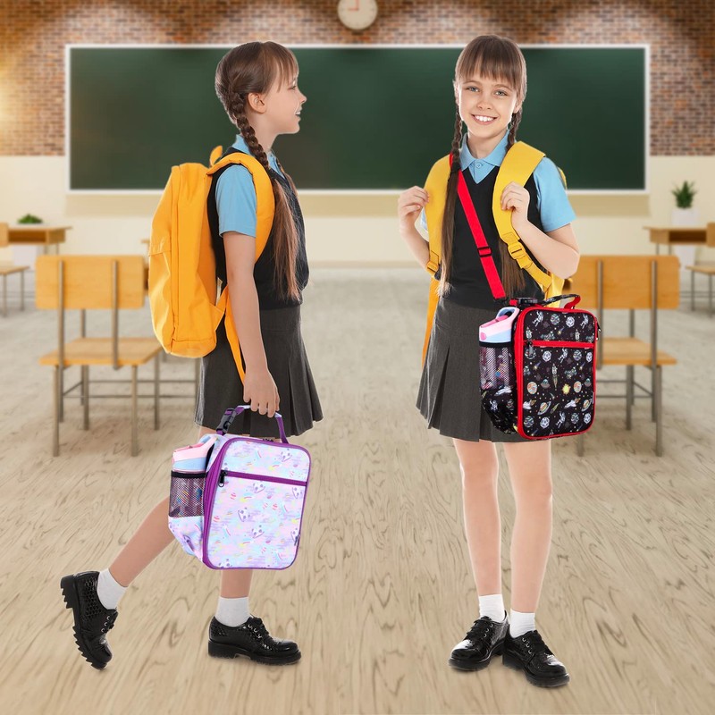 Maidyna Kids Lunch Bag, Reusable Lunch Bag with Adjustable Strap,