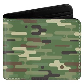 HFHTDC Boys Wallet Leather Bifold Wallet Teen Boys Cool Credit Card Cash Id Holder Rfid Blocking Fun Bi Fold Small Wallets (Green Camo)