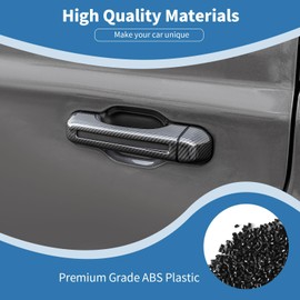 PDKLIN for Jeep JL Tailgate Door Handle Cover Trim Fit for Jeep Wrangler JL JLU 2018 up 2DR Black Carbon Fiber Grain Exterior Accessories 3pcs