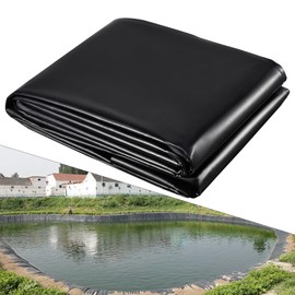 HonGien Pond Liner High Tensile Waterproof Pond Liners Ideal for Fish Ponds Lotus Ponds Aquaculture Ponds Fountains Black Heavy Duty HDPE UV Resistance Garden Wildlife Pond Liners(1.2x2.1m)
