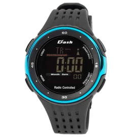 Arias ADWW18105RC-02 Men's Wristwatch, Digital Dash, Waterproof, Multi-functional, Backlight, Inverted LCD, Urethane Strap, Black, Black, Wristwatch, Digital, Radio, Stylish