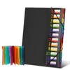 A4 Document Folder, Expanding Folder with 12 Compartments, Colourful Labels,