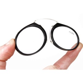 REAVEE 2 Pack Nose Resting Pinching Reading Glasses Women Men No Temple Armless Readers Ultra Thin with Mini Portable Case +3.5