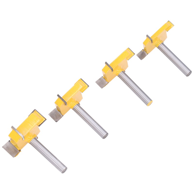 Spoilboard Surfacing Router Bit Set 4 Flute Rabbet Slot Flattening