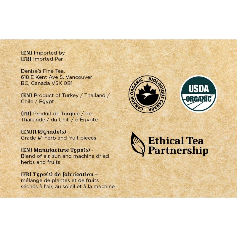 Denise's Fine Tea, USDA Organic, Last Mango in Paris, Herb