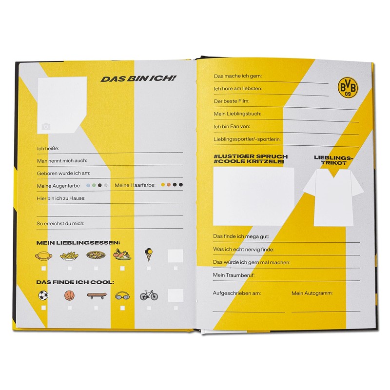 Borussia Dortmund Unisex Youth BVB Friendship Book, Black/Yellow Friendship Album,