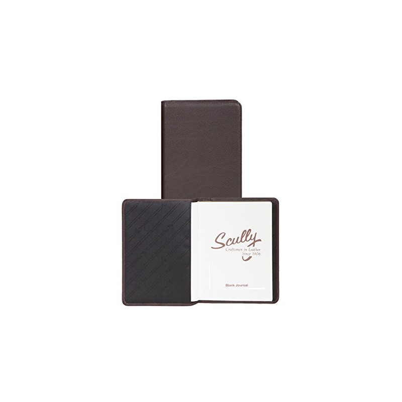 Scully Plonge Leather Desk Journal - Blank Page Notebook (Chocolate)