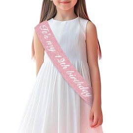 Jollyboom It's My 12th Birthday Sash Rose Gold 12th Birthday Decorations for Girls, 12th Birthday Sash Satin 12th Birthday Gifts 12th birthday Party Favors Supplies