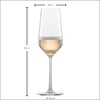 ZWIESEL GLAS Pure Champagne Glass (Set of 2), Champagne Flutes
