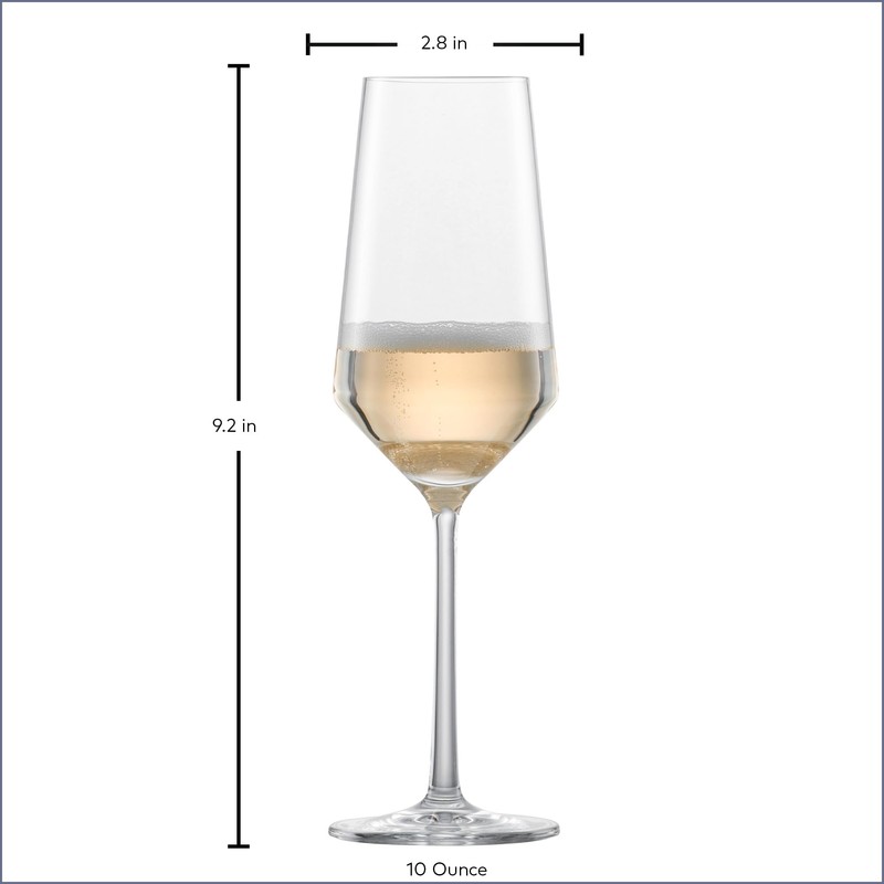 ZWIESEL GLAS Pure Champagne Glass (Set of 2), Champagne Flutes