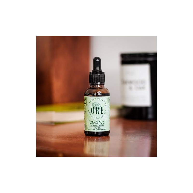 ORE Aceite de Oregano Orgánico 100% Natural | 80% Carvacrol