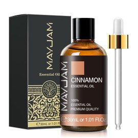 Cinnamon Essential Oil 30ml/1.01fl.oz, MAYJAM Premium Cinnamon Oils with Glass Dropper, Perfect for Diffusers Home Office Use