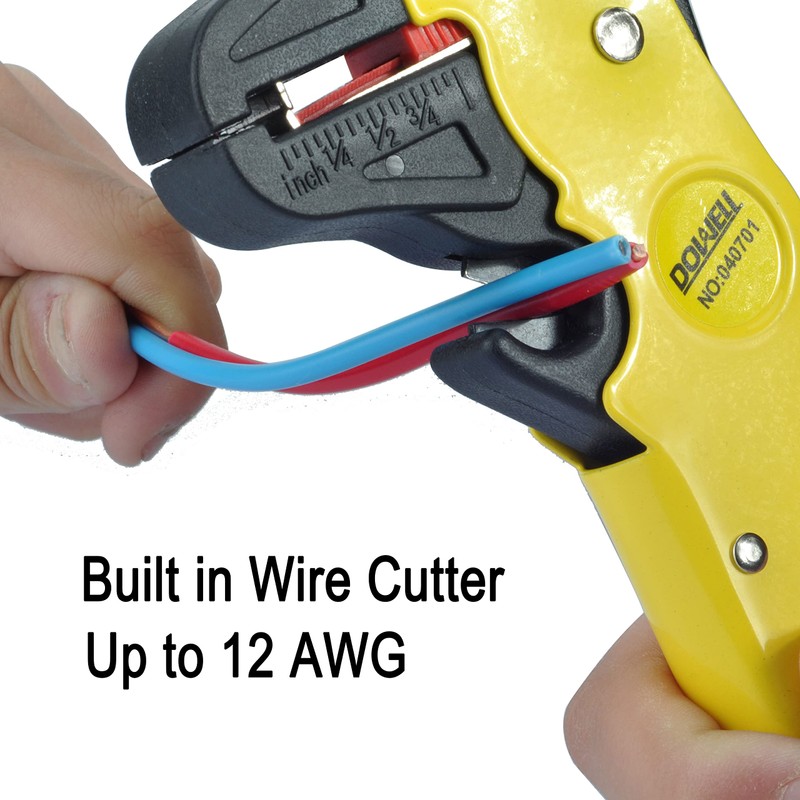 DOWELL Wire Stripping Tool Wire Stripper Cutter 14-24AWG for Flat