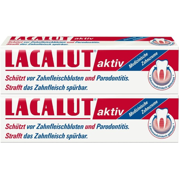 LACALUT Active Tooth Cream, 100 ml Toothpaste, Immediately Noticeable Firming