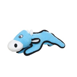 TUFFY - World's Tuffest Soft Dog Toy -Barnyard Cow - Multiple Layers. Made Durable, Strong & Tough. Interactive Play (Tug, Toss & Fetch). Machine Washable & Floats. (Combo Pack #1)